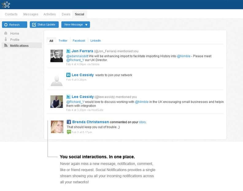 Nimble's Social Discovery Feature