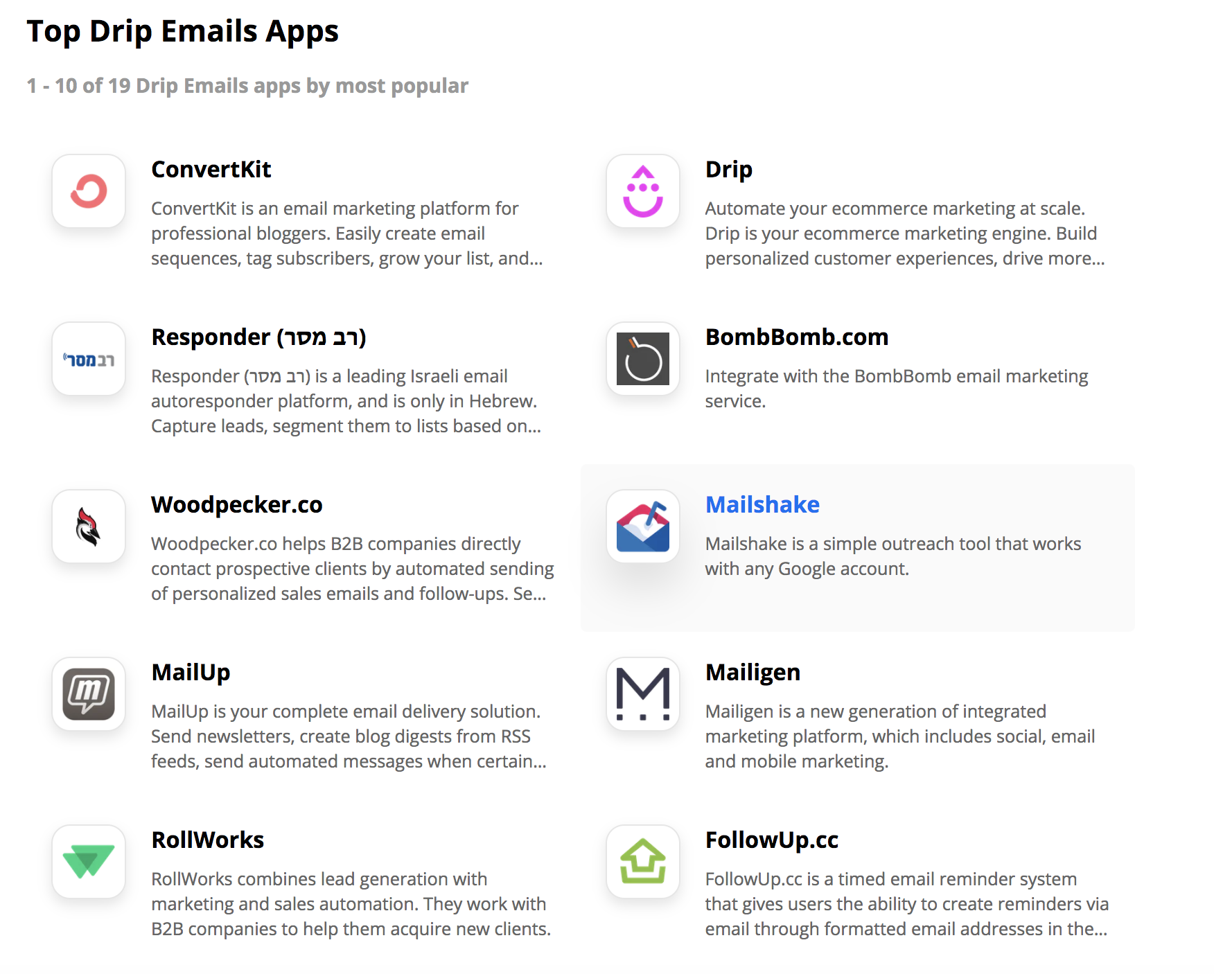 top drips for email apps