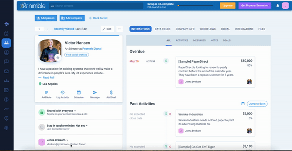 Nimble CRM For SalePeople