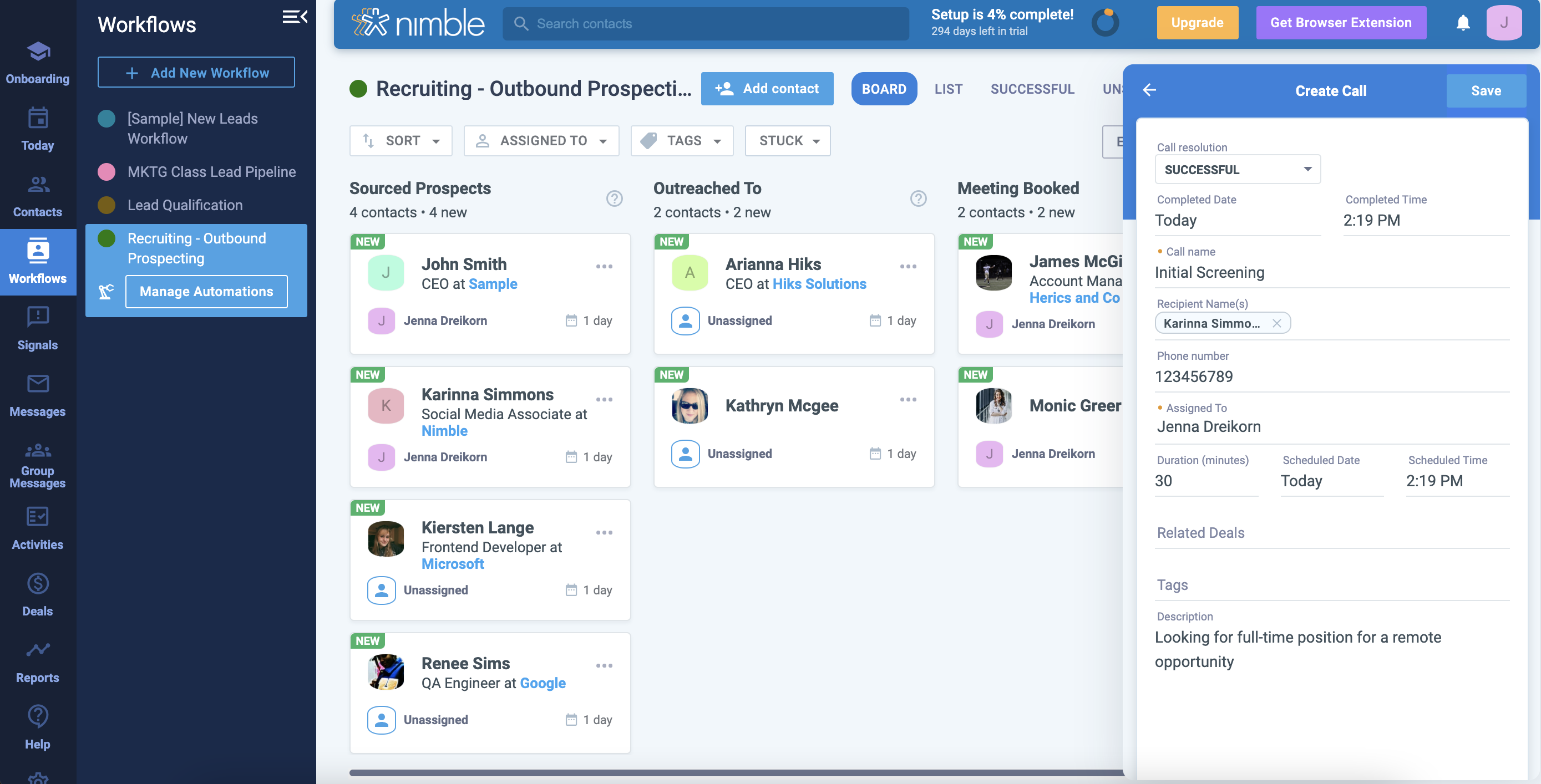 Nimble CRM Outbound Prospecting