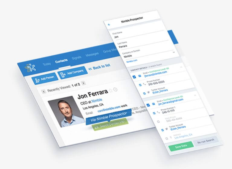Nimble Launches Prospector, Powerful Email, Phone, Address and Contact Enrichment for its Pioneering CRM